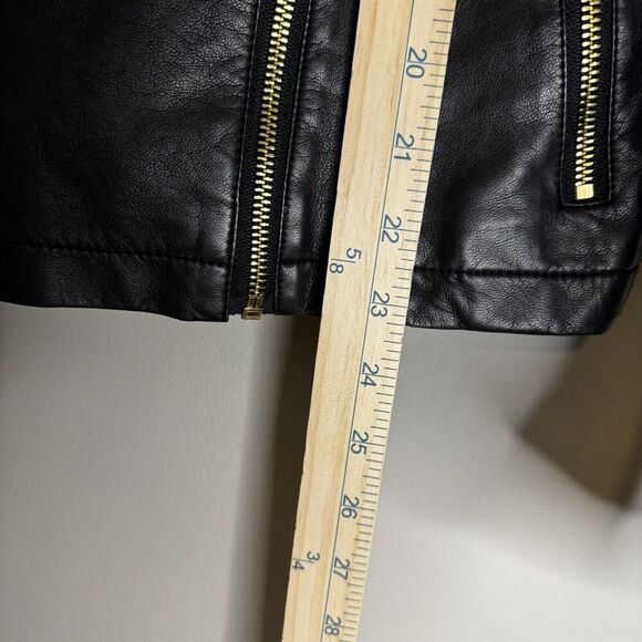 Kenneth Cole Reaction Faux Leather Full Zip Jacket Women’s Sz S Matte Brown - Picture 5 of 8